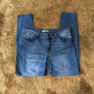 Charlotte Russe Mid-High Waisted Blue Skinny Jeans